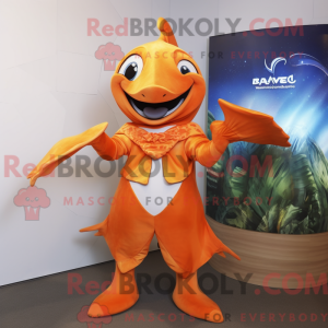 Postava maskota oranžové...