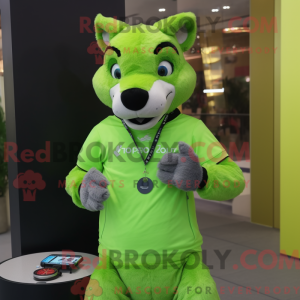 Postava maskota Lime Green...