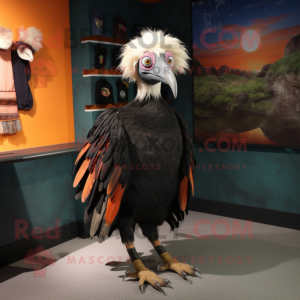 nan Vulture mascot costume character dressed with a Skirt and Earrings