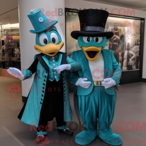 Mascot character of a Teal...