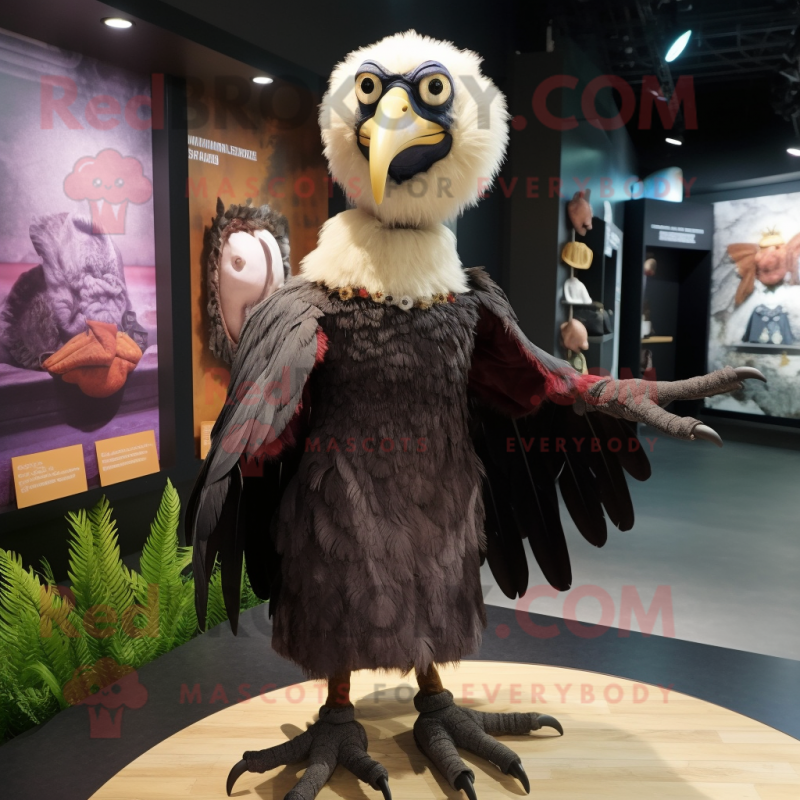 nan Vulture mascot costume character dressed with a Skirt and Earrings nan Vulture mascot costume character dressed with a Skirt and Earrings