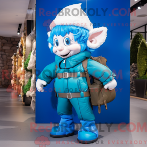Mascot character of a Blue...