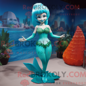 Mascot character of a Cyan...