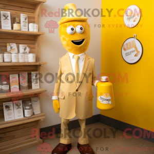 Mascot character of a Tan...