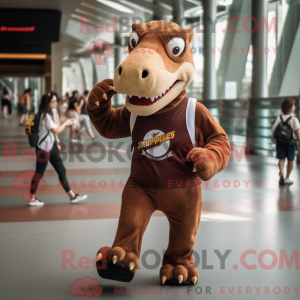 Mascot character of a Brown...