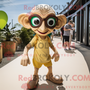 Mascot character of a Tan...
