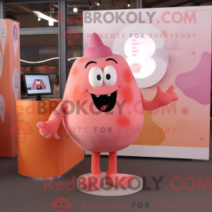 Maskot karakter af en Peach...