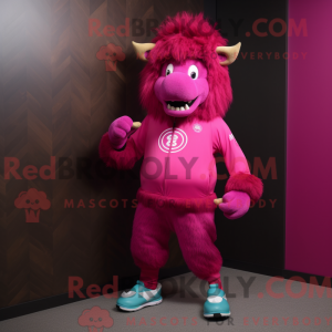 Máscara de bisonte magenta...