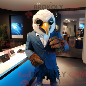 Maskotfigur af en Blue...