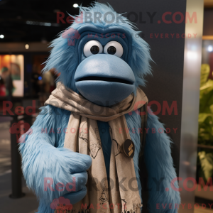 Maskottchen eines blauen...
