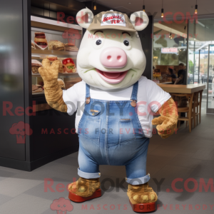 Mascot character of a White...