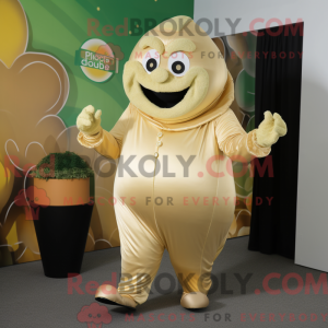 Mascot character of a Beige...