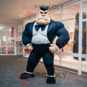 Maskot-karakter av en Navy...