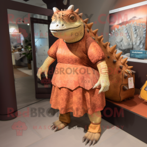 Rust Ankylosaurus maskot...