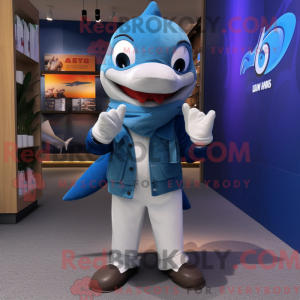 Mascot character of a Blue...