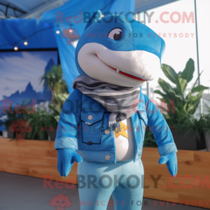 Mascot character of a Blue...