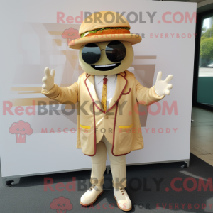 Mascot character of a Beige...
