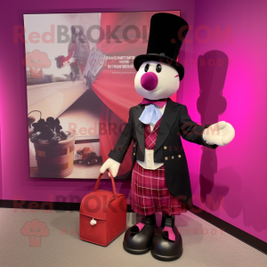 Magenta säckpipa maskot...