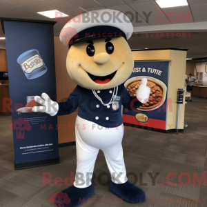 Maskot karaktär av en Navy...
