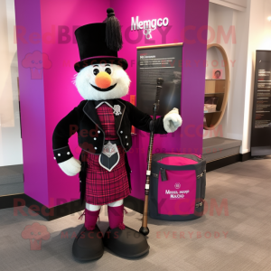 Magenta säckpipa maskot...