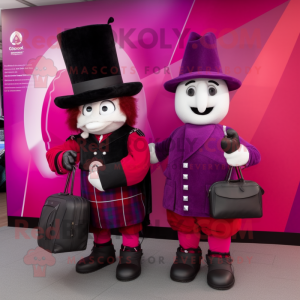 Magenta doedelzak mascotte...