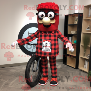 Mascottefiguur van een rode...