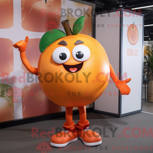 Maskotkarakter af et orange...