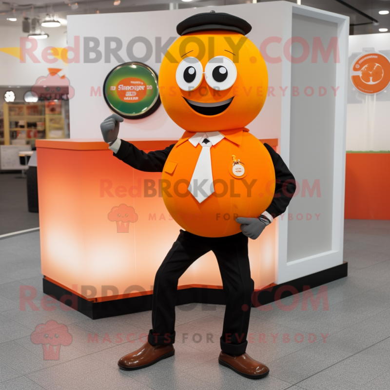 Orange Pendant mascot costume character dressed with a Dress Pants and Cufflinks Orange Pendant mascot costume character dressed with a Dress Pants and Cufflinks