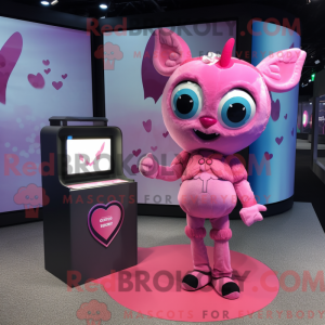 Mascot character of a Pink...