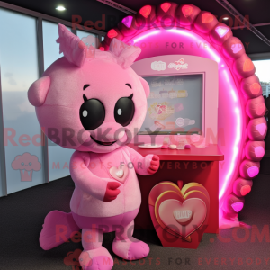 Mascot character of a Pink...