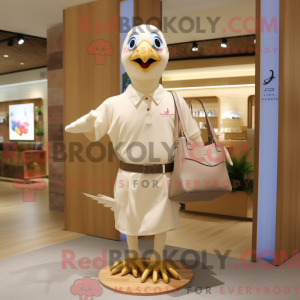 Mascot character of a Beige...