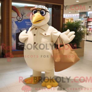 Mascot character of a Beige...