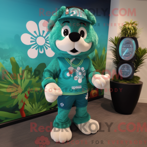 Mascot character of a Teal...