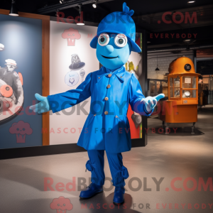 Mascot character of a Blue...