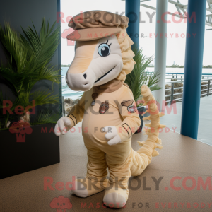 Mascot character of a Beige...