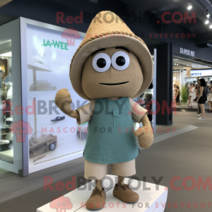 Mascot character of a Beige...