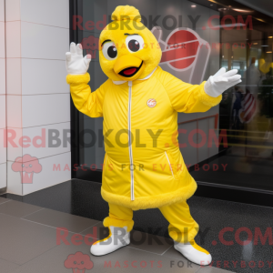 Postava maskota citronově...