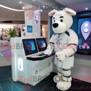 Mascot character of a White...