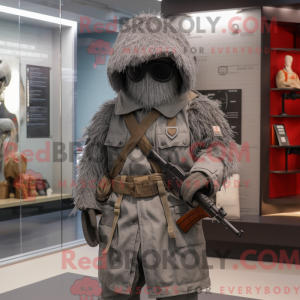 Mascot character of a Gray...
