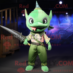 Mascot character of a Green...