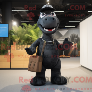 Maskot-karakter af en sort...
