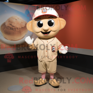 Mascot character of a Tan...