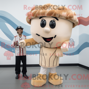 Mascot character of a Tan...