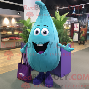 Mascot character of a Cyan...