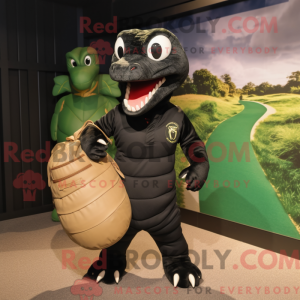 Maskot-karakter af en sort...