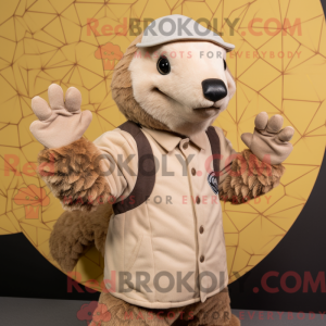 Maskottchen eines braunen...