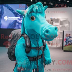 Mascot character of a Teal...