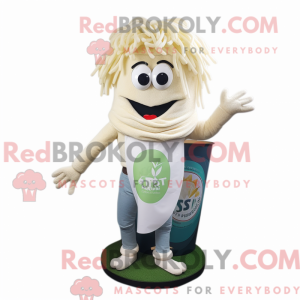 Maskot karakter af en hvid...