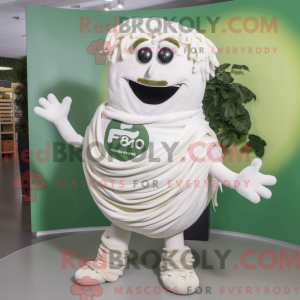 Maskot karakter af en hvid...