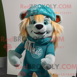 Mascot character of a Teal...